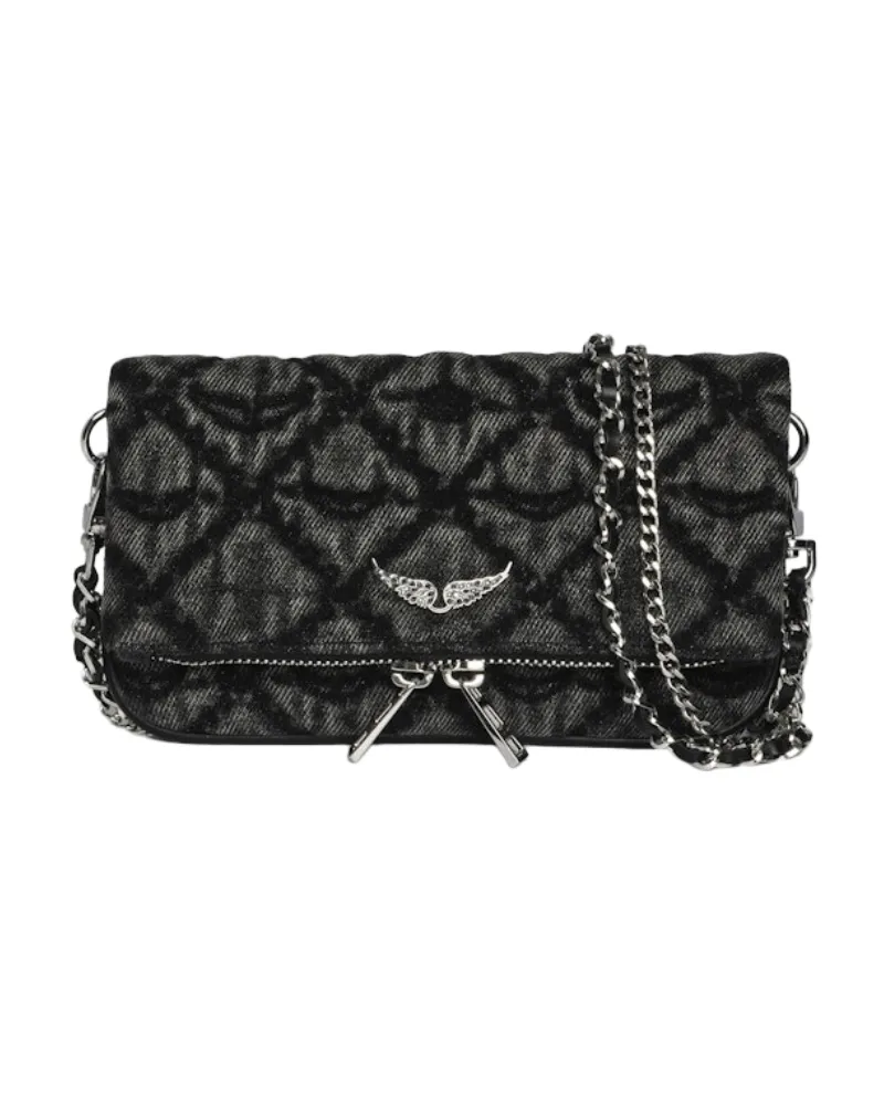 Zadig & Voltaire Rock Nano Monogram Clutch Grau