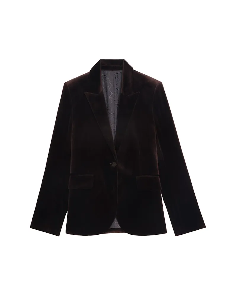 Zadig & Voltaire Blazer Vavy Samt Braun