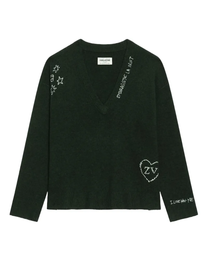 Zadig & Voltaire Mikyz Pullover 100% Kaschmir Grün