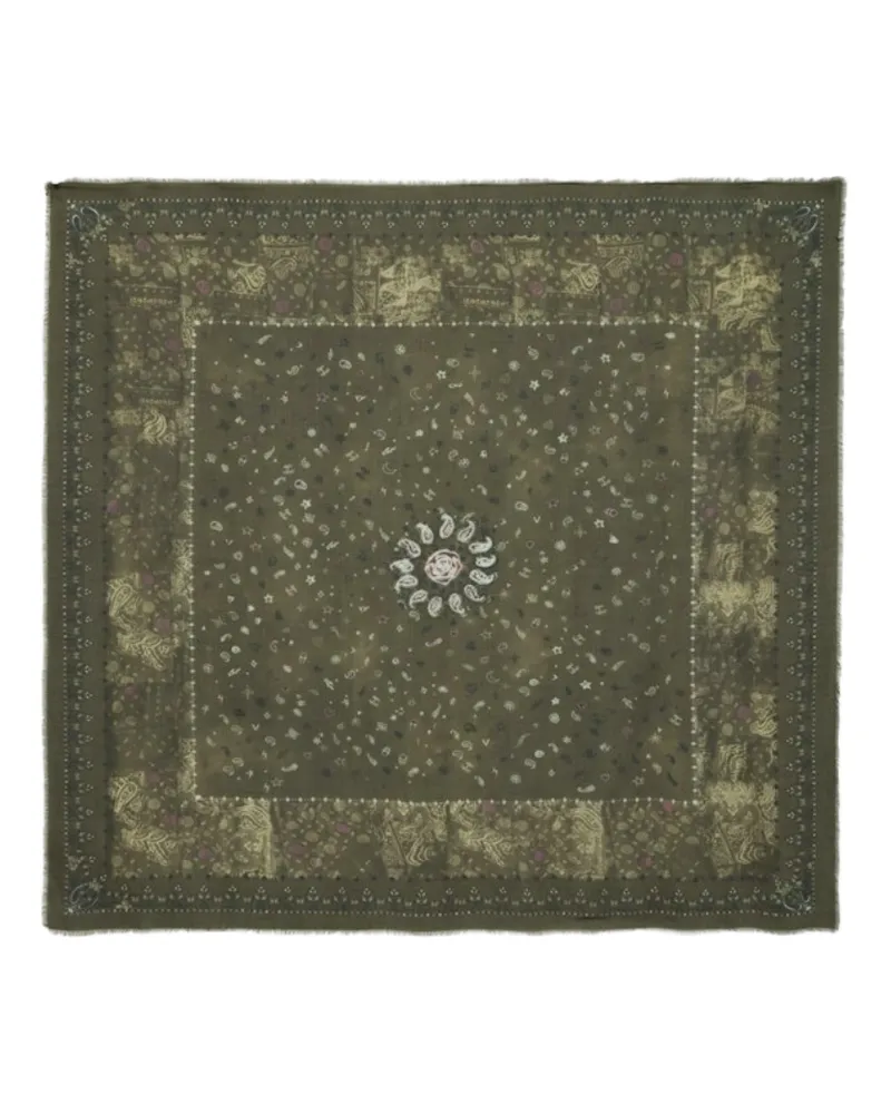 Zadig & Voltaire Kerry Vintage Bandana Schal 135 Grün