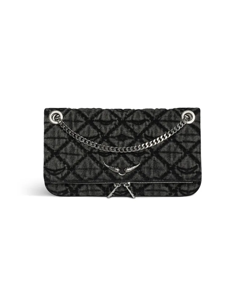 Zadig & Voltaire Clutch Rock II Monogram Grau