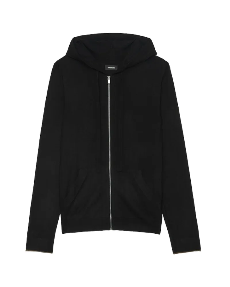 Zadig & Voltaire Cardigan Clash 100% Merinowolle Schwarz
