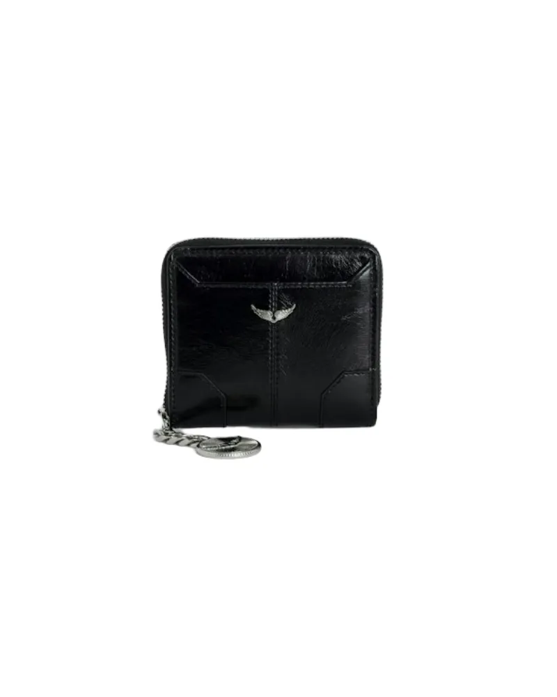 Zadig & Voltaire Geldbörse Sunny Mini Vintage Patent Schwarz