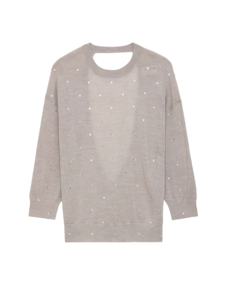Zadig & Voltaire Pullover Kansy 100 % Merinowolle Beige