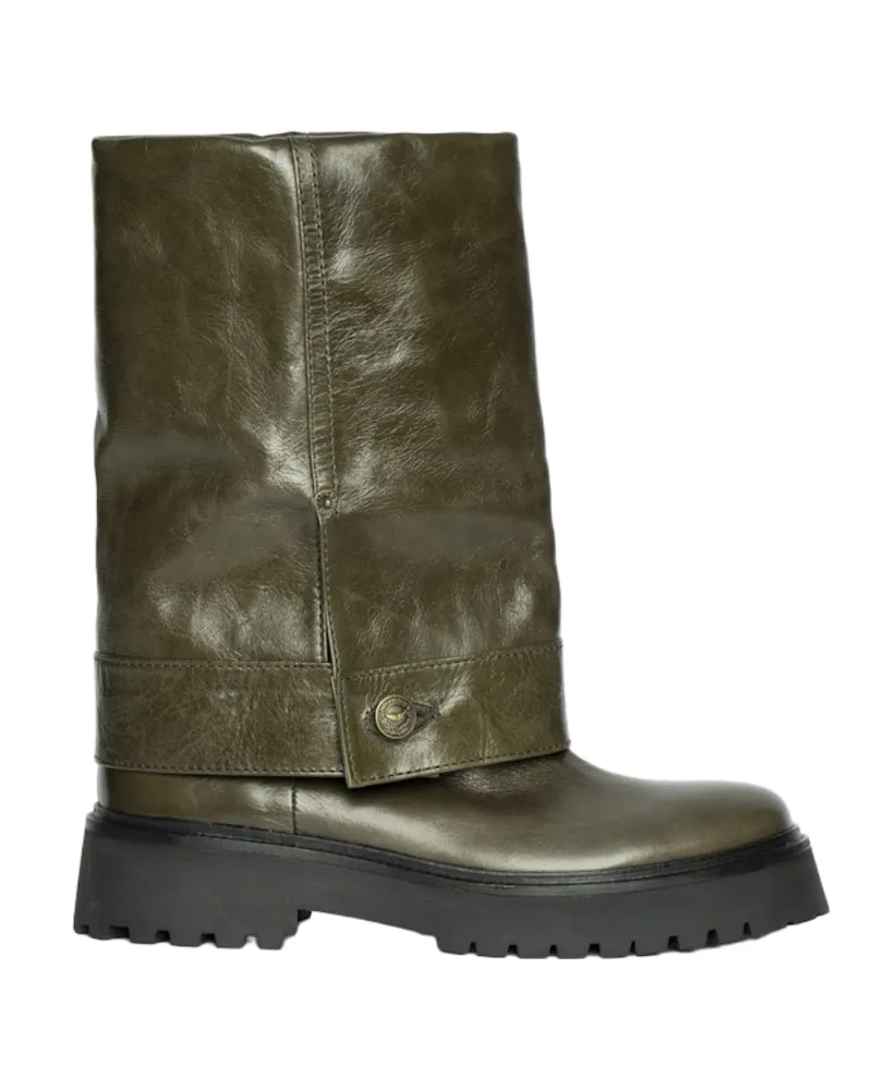 Zadig & Voltaire Stiefel Angie Sleeve Vintage Patent Grün