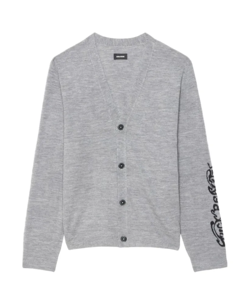 Zadig & Voltaire Cardigan Remi 100% Wolle Grau
