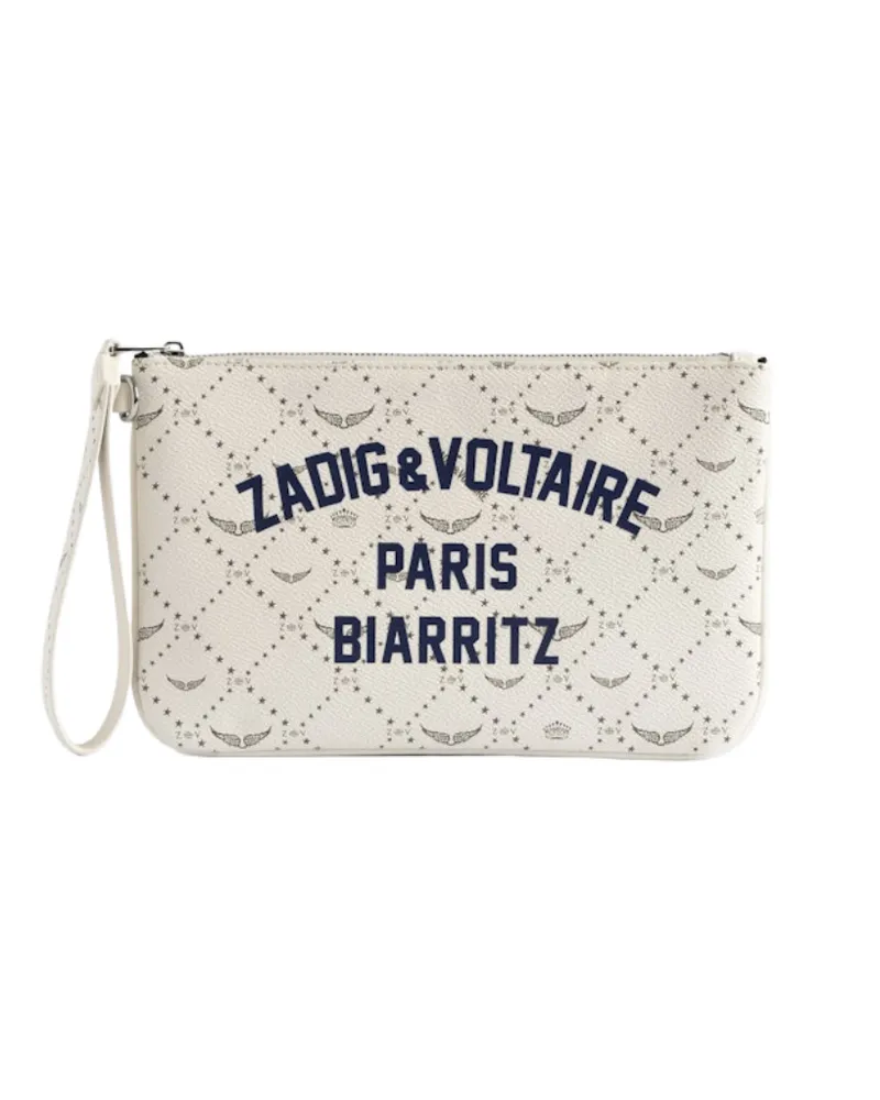 Zadig & Voltaire Z Pouch Resort Biarritz Clutch Weiß