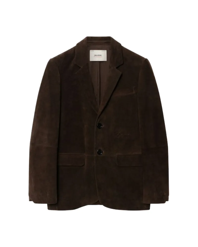 Zadig & Voltaire Vanille Blazer Veloursleder Braun