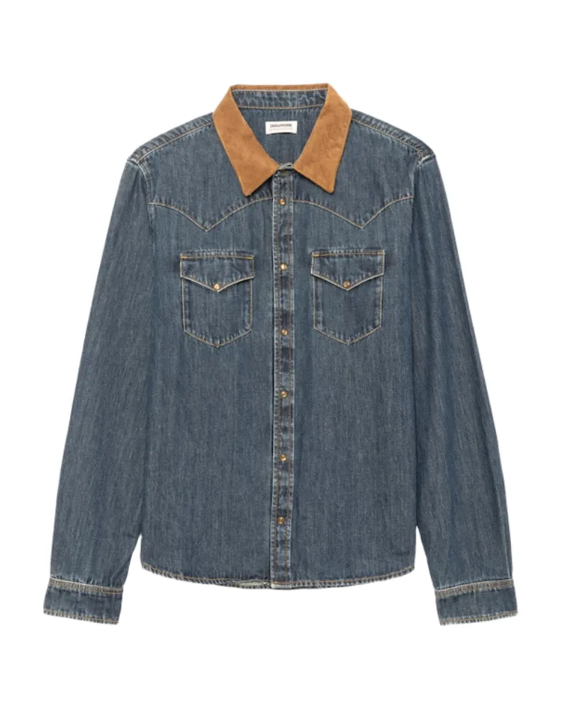 Zadig & Voltaire Saby Denim Hemd Blau