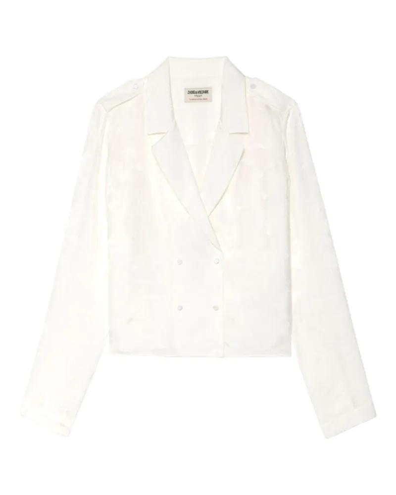 Zadig & Voltaire Tussi Hemd 100% Seide Weiß