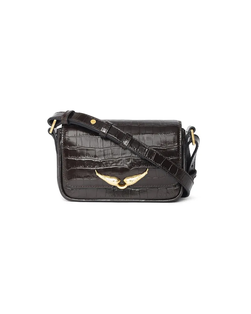 Zadig & Voltaire Le Zazi Croco Tasche Braun