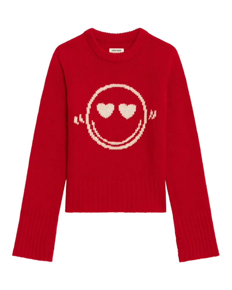 Zadig & Voltaire Malty Pullover 100% Merinowolle Rot