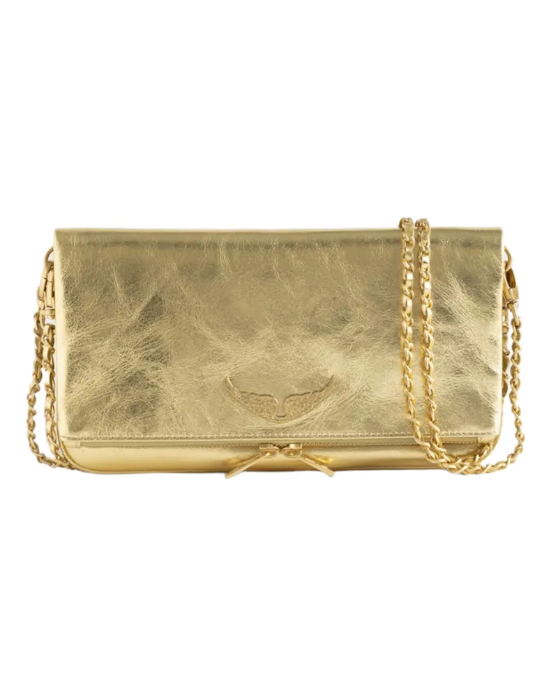 Zadig & Voltaire Clutch Rock Vintage Metal Gold
