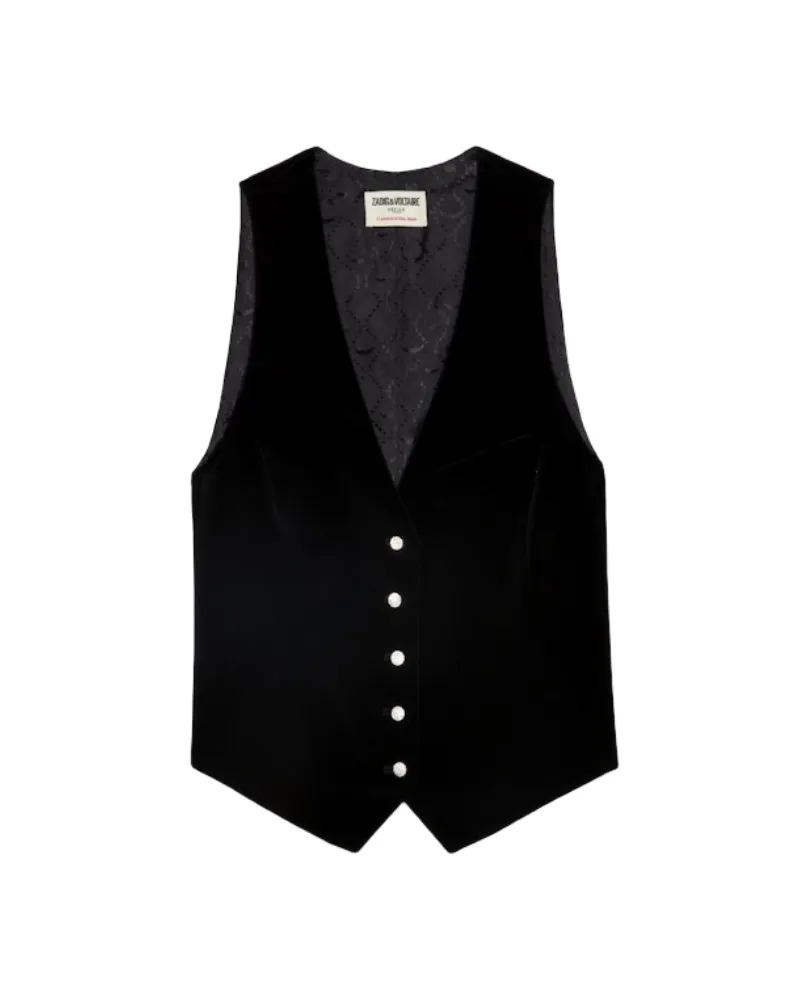 Zadig & Voltaire Blazer Emaux Samt Schwarz