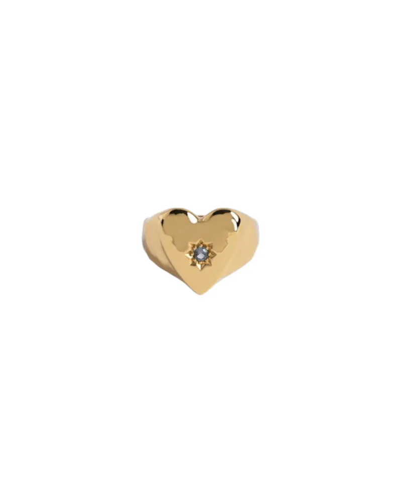 Zadig & Voltaire Heartbreaker Strass Ring Gelb