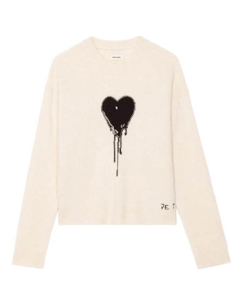 Zadig & Voltaire Pullover Markuz 100% Kaschmir Weiß
