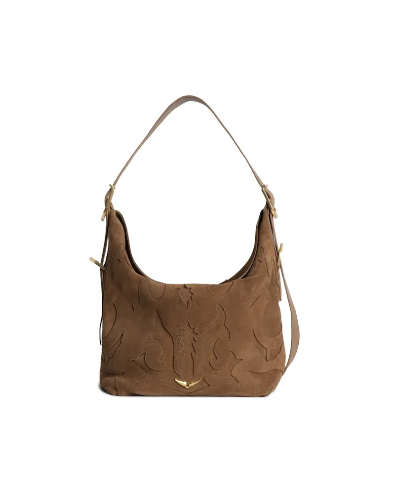 Zadig & Voltaire Jane Suede Tasche Cognac