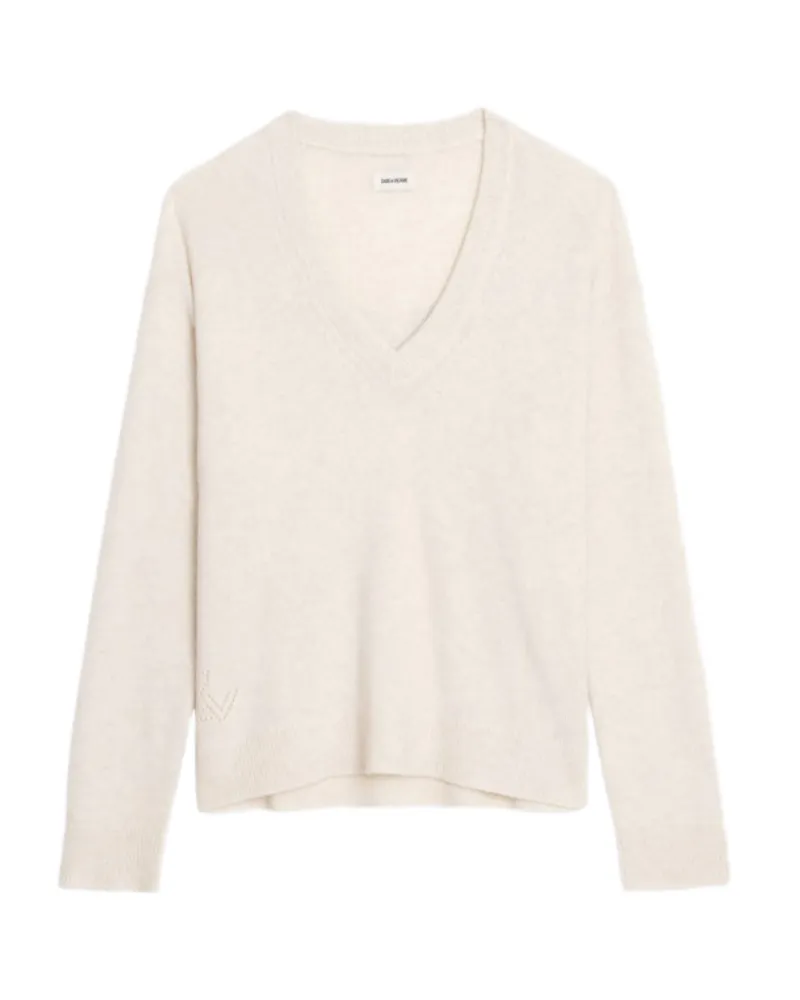 Zadig & Voltaire Pullover Mikyz 100% Kaschmir Weiß