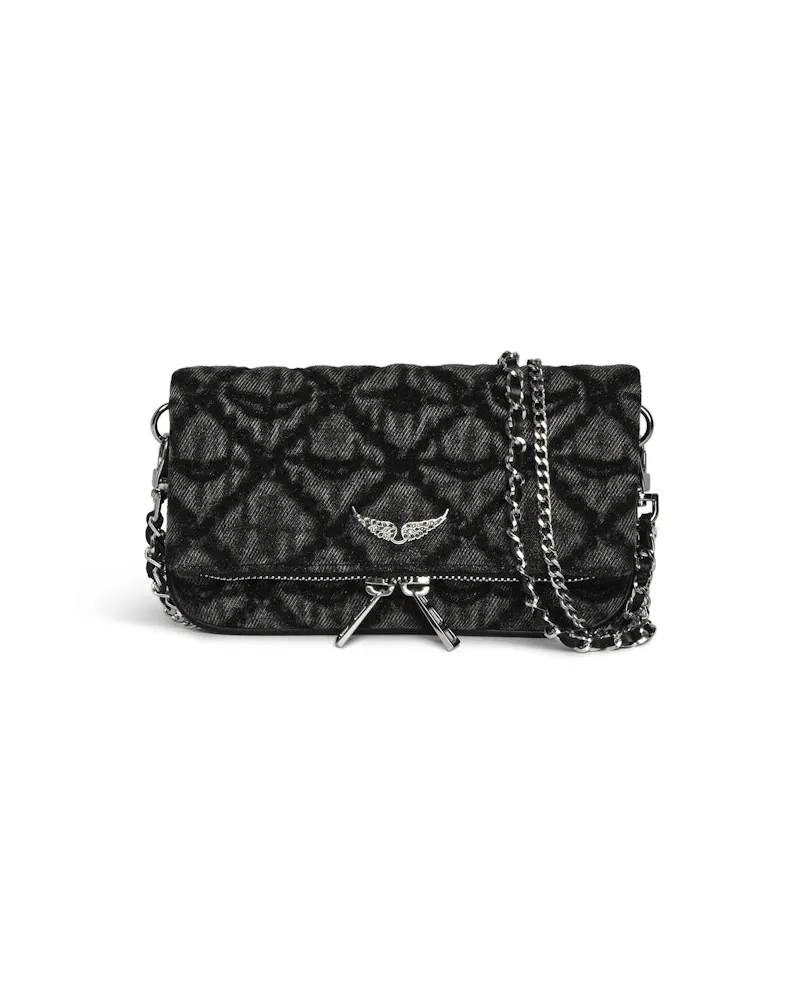 Zadig & Voltaire Rock Nano Monogram Clutch Grau