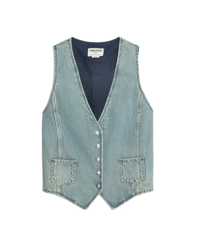 Zadig & Voltaire Weste Gillier Denim Blau