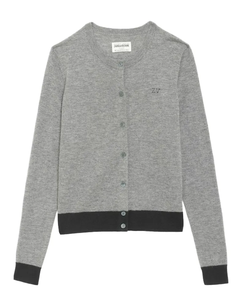 Zadig & Voltaire Cardigan Missya 100% Kaschmir Grau