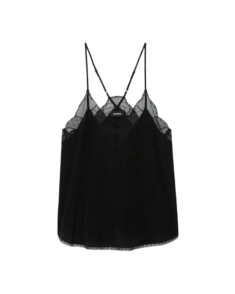 Zadig & Voltaire Christy Caraco 100% Seide Schwarz