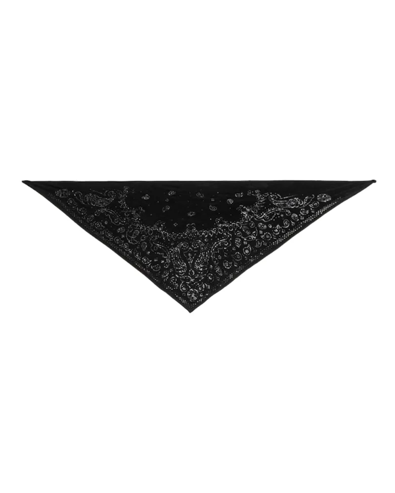 Zadig & Voltaire Bandy Strass Halstuch Schwarz
