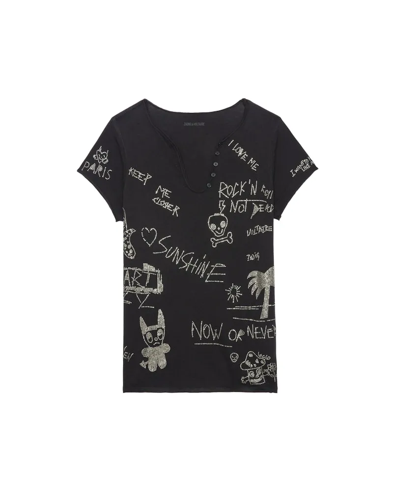 Zadig & Voltaire Henley-shirt Black