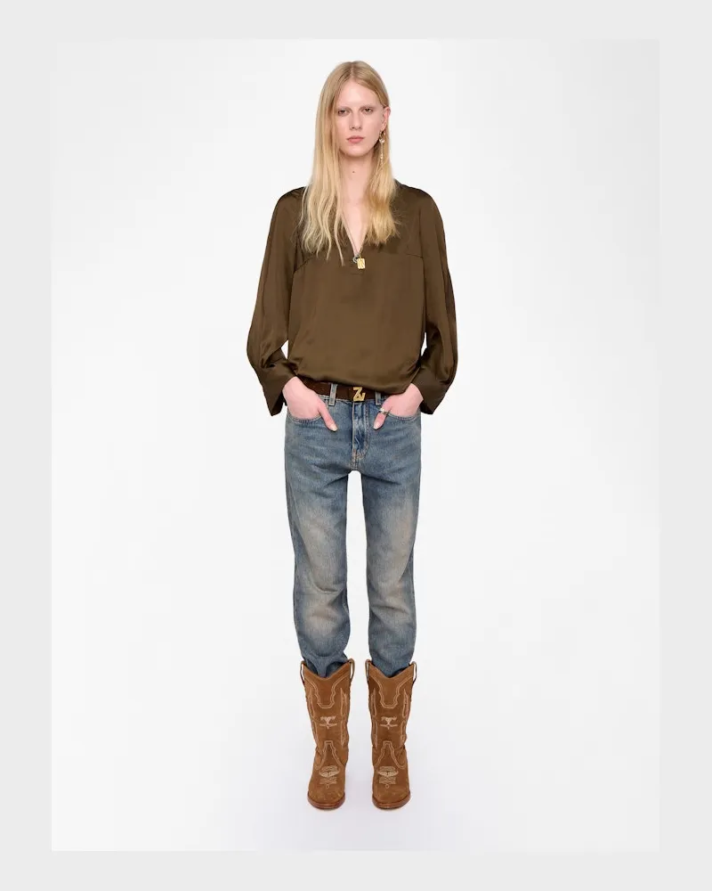 Zadig & Voltaire Tunika Torny Satin Grün