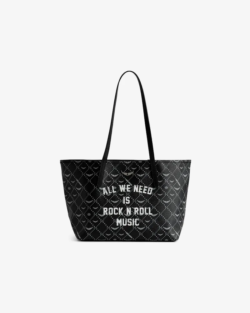 Zadig & Voltaire Z Shopper Monogram Music Tag Tasche Black