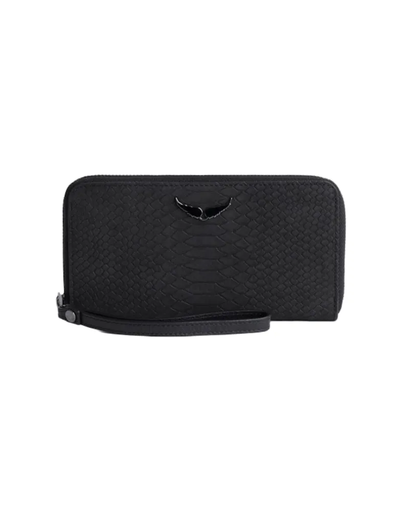 Zadig & Voltaire Portemonnaie Compagnon Soft Savage Schwarz