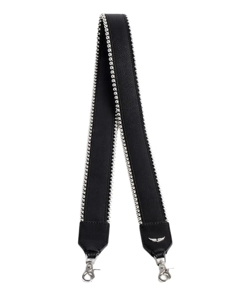 Zadig & Voltaire Studs Piping Schulterriemen Schwarz