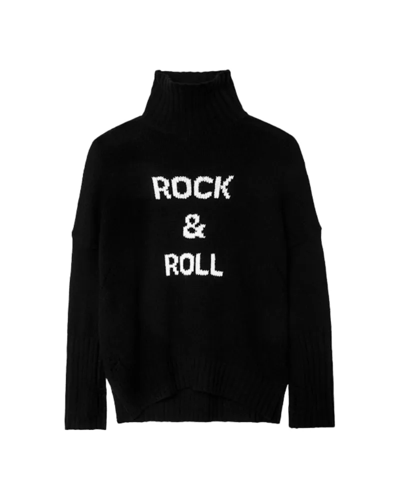 Zadig & Voltaire Pullover Alma 100% Merinowolle Schwarz