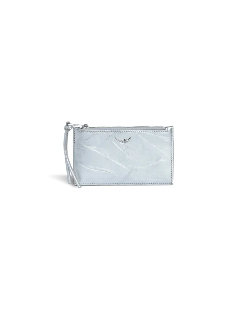 Zadig & Voltaire Geldbörse Long Eternal Metallic Silver