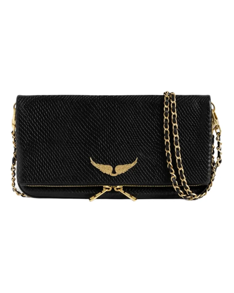 Zadig & Voltaire Rock Soft Wild Clutch Schwarz