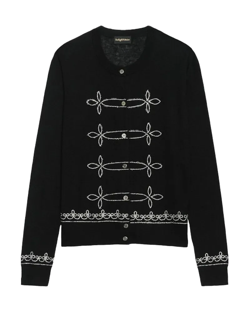 Zadig & Voltaire Missya Cardigan 100% Kaschmir Schwarz