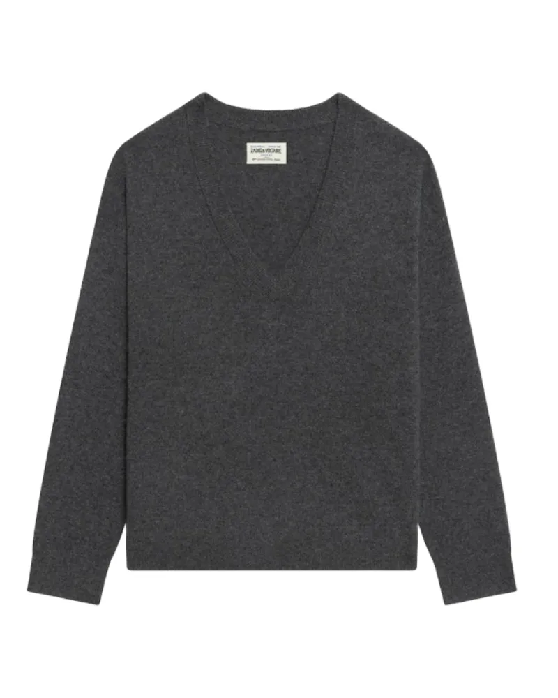 Zadig & Voltaire Mikyz Pullover 100% Kaschmir Grau