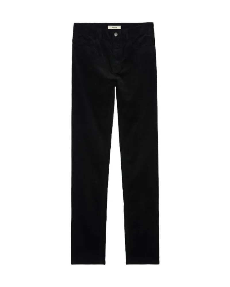 Zadig & Voltaire Steeve Hose Samt Schwarz