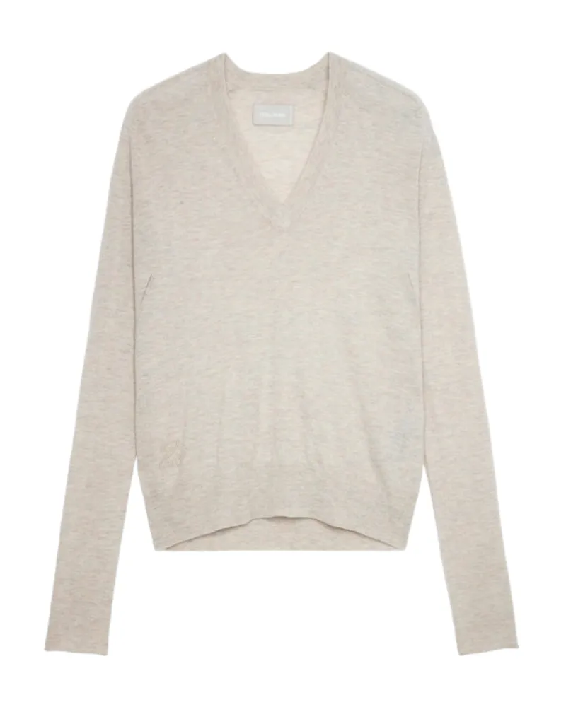 Zadig & Voltaire Pullover River 100% Kaschmir Weiß