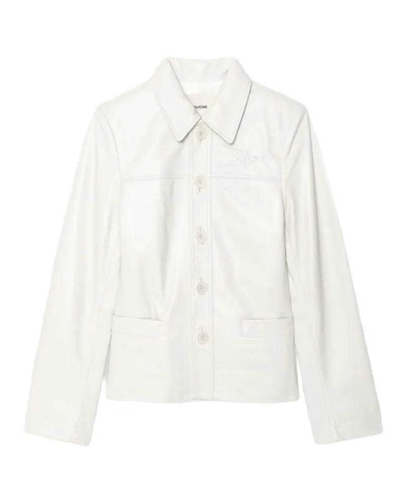 Zadig & Voltaire Liamys Lederjacke Weiß