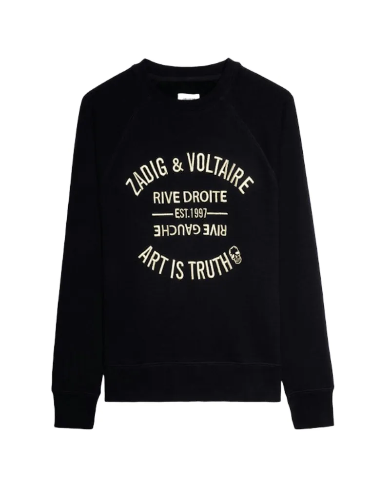 Zadig & Voltaire Sweatshirt Upper Blason Schwarz