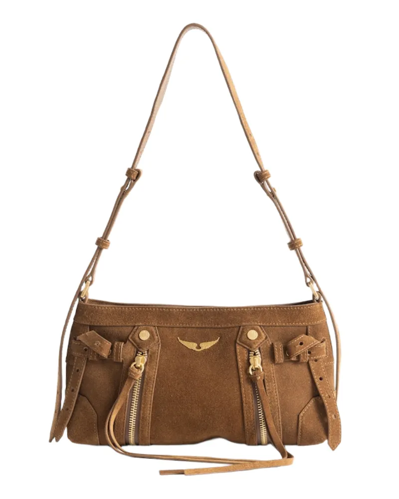 Zadig & Voltaire Madison Mini Suede Tasche Braun