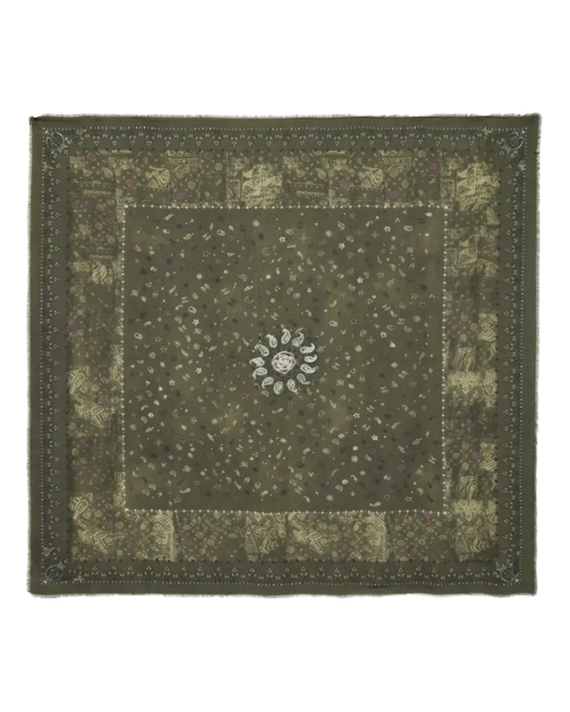 Zadig & Voltaire Kerry Vintage Bandana Schal 135 Grün