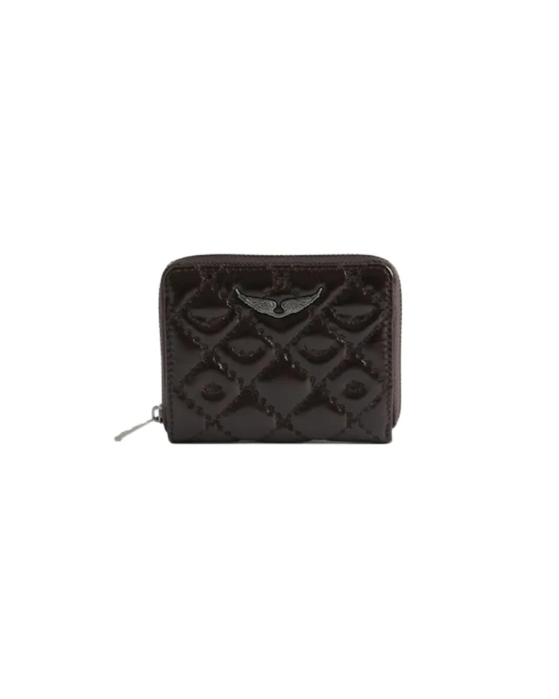 Zadig & Voltaire Mini Geldbörse ZV Vintage Monogram Braun