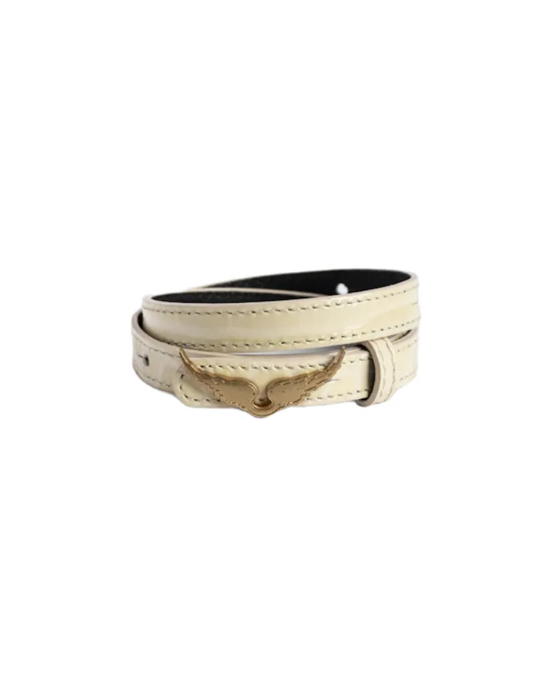 Zadig & Voltaire Armband Rock Croco Weiß