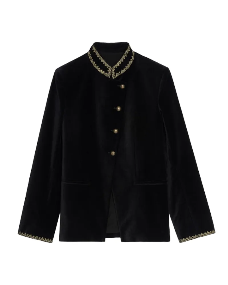 Zadig & Voltaire Blazer Verysa Samt Schwarz
