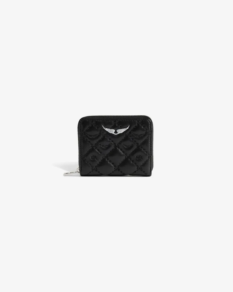 Zadig & Voltaire Portemonnaie Mini Zv Gesteppt Monogramm Black