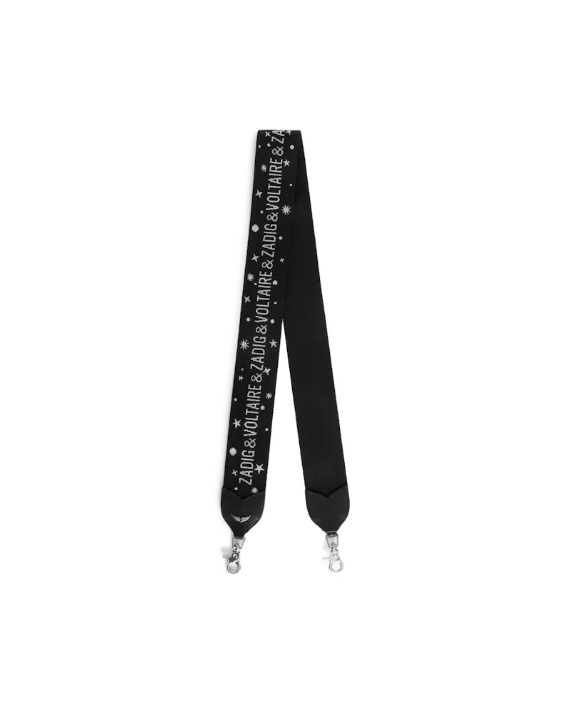 Zadig & Voltaire Starlight Canvas Schulterriemen Schwarz