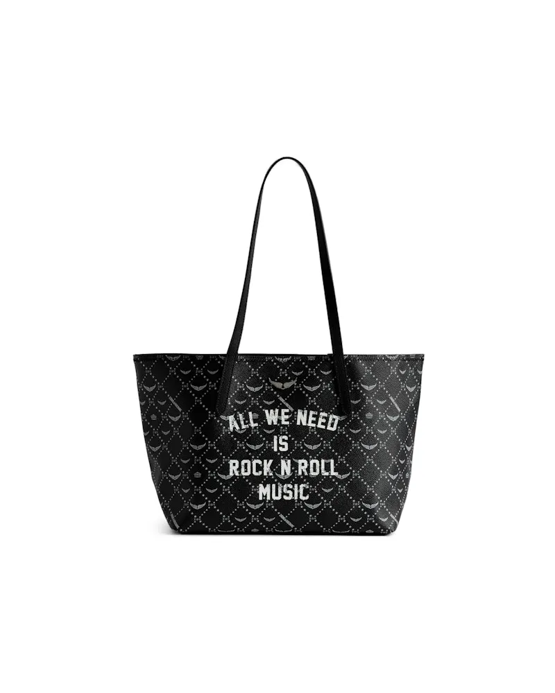 Zadig & Voltaire Z Shopper Monogram Music Tag Tasche Schwarz