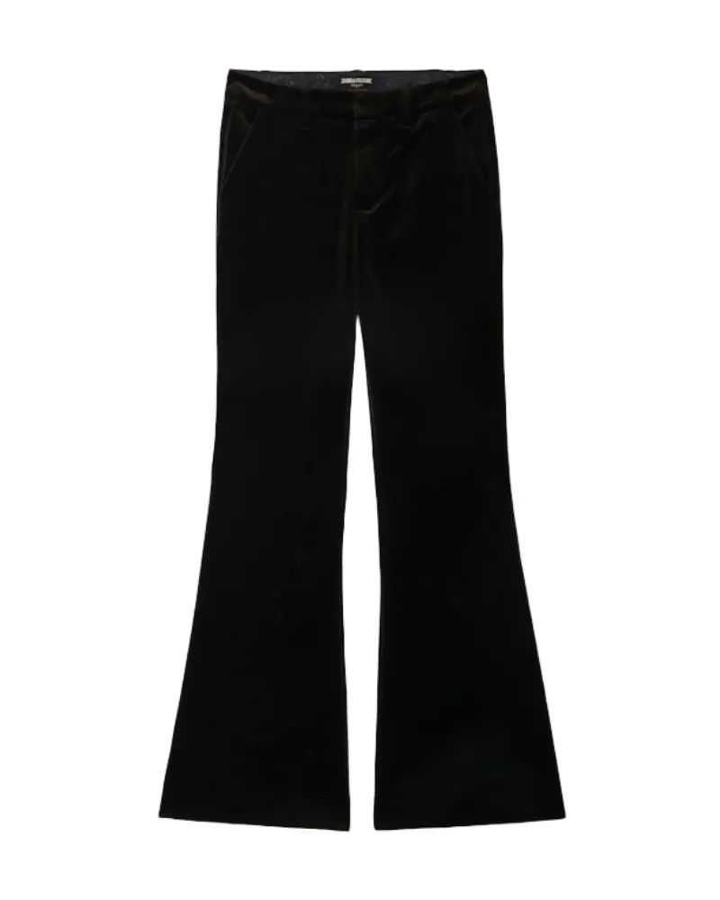 Zadig & Voltaire Hose Prevy Velours Braun
